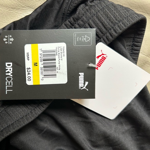 Puma NWT black liga shorts running, gym, soccer, pickleball - Picture 2 of 6